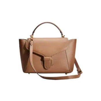 COACH Courier Tanned Leather Shoulder Bag Crossbody Bag Handbag Large Size Women's Elm Color