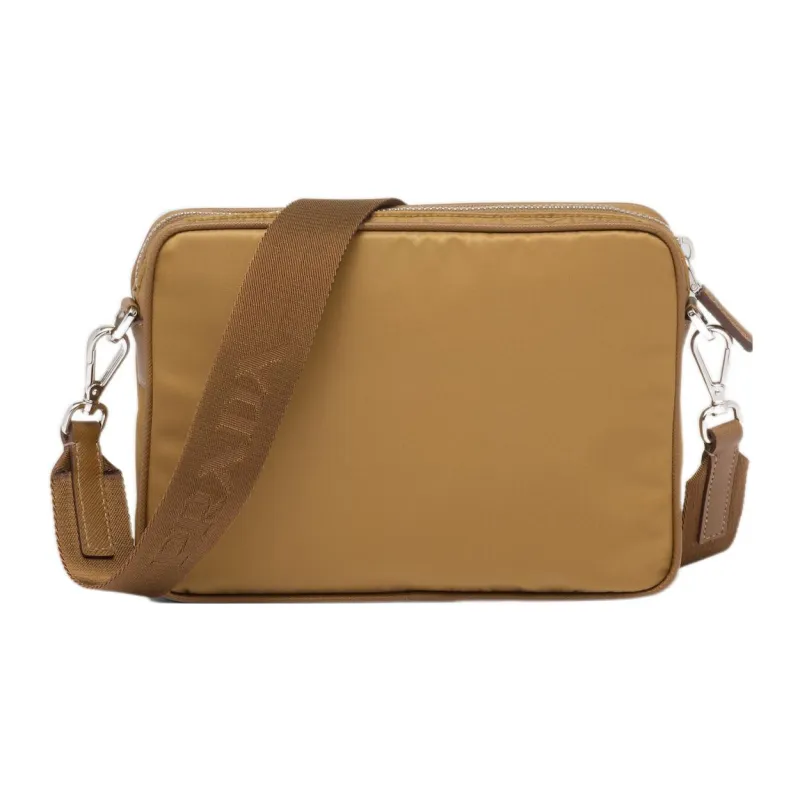 PRADA Leather, Textile Crossbody Bag, Shoulder Bag Men's Tobacco-1