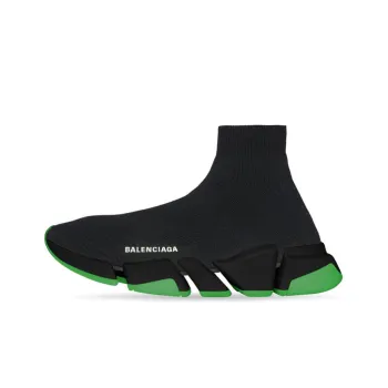 Balenciaga Speed 2.0 Clear Sole Black Neon Green Black