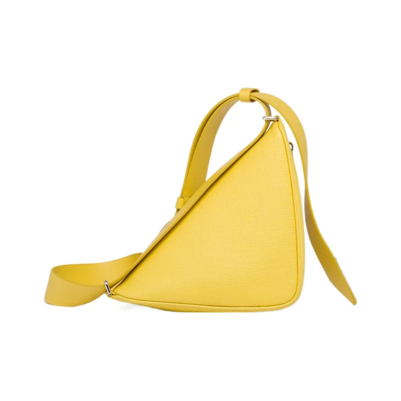 PRADA Saffiano Leather Triangle Bag Fanny Pack Regular Men's Sunlight Yellow-2