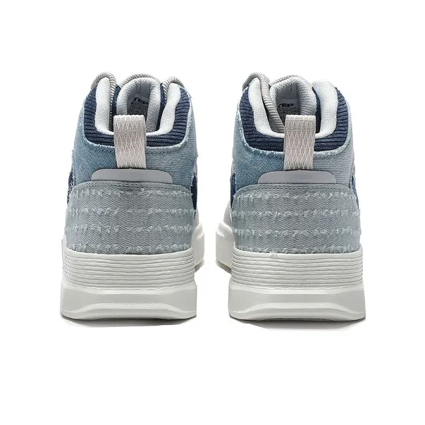 XTEP High Top Skateboard Shoes Men's Gray Blue-4