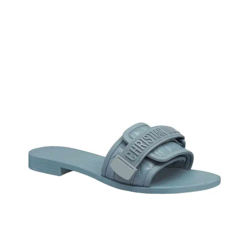 DIOR Diorevolution Rubber Sole Slide Slippers Women's Sky Blue-2