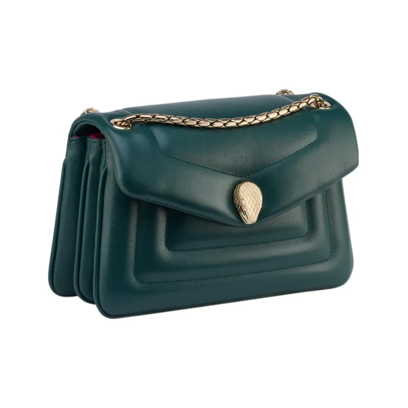 BVLGARI Serpenti Reverse Calfskin Chain Bag, Shoulder Bag, Crossbody Bag Women's-2