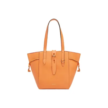Furla Net Collection Textured Calfskin Tote Bag Shopping Bag Shoulder Bag Handbag Medium Size Women's Orange