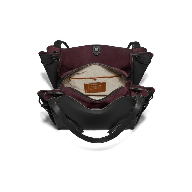 COACH Harmony Glove Tanned Leather With Suede Shoulder Bag, Tote Bag, Shopping Bag, Handbag Women's-2