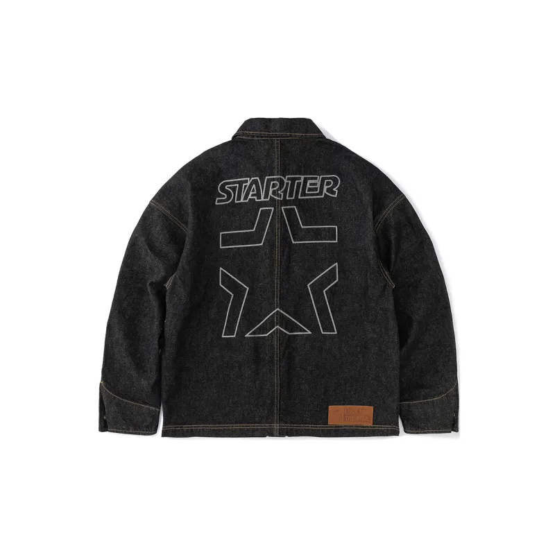 STARTER Denim Jackets Unisex Denim Black-1