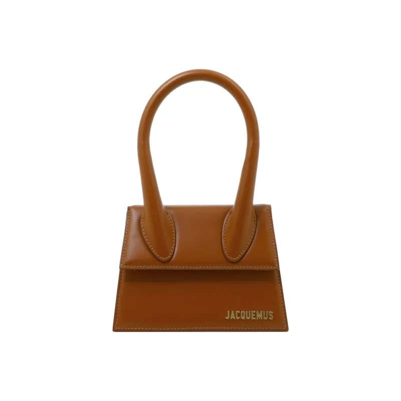 Jacquemus Calfskin One Shoulder Handbag Women's Brown-0