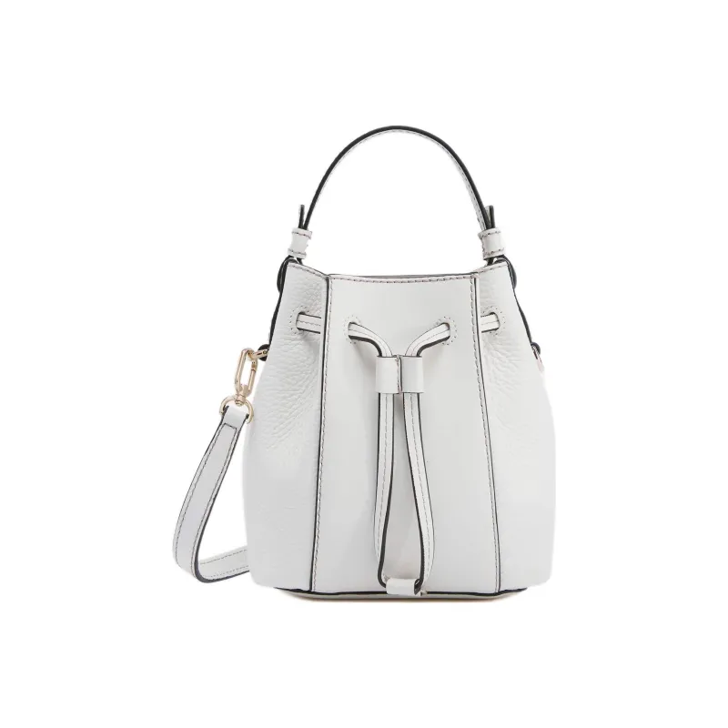 Furla Miastella Calfskin Bucket Bag, Handbag, Shoulder Bag, Crossbody Bag Mini Women's White-0