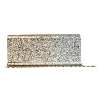 Jimmy Choo Leather Clutch, Crossbody Bag, Shoulder Bag Women's Silver
