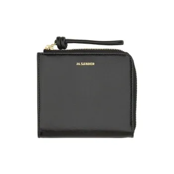 JIL SANDER Logo Embossed Zip Around Wallet
