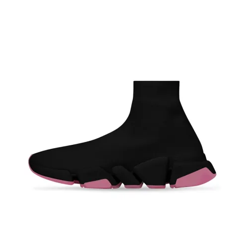 Balenciaga Women's Speed 2.0 Sneaker 'Clear Sole - Black Neon Pink'