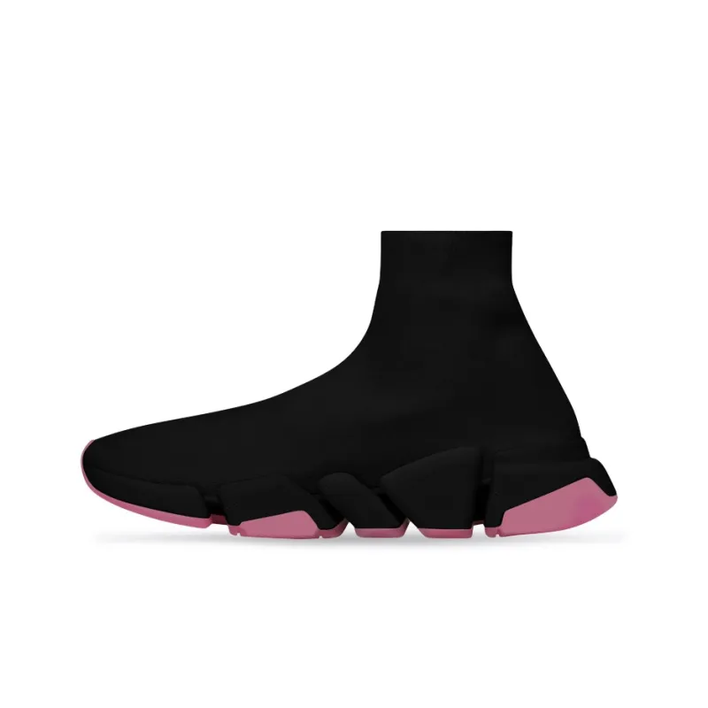Balenciaga Women's Speed 2.0 Sneaker 'Clear Sole - Black Neon Pink'-0