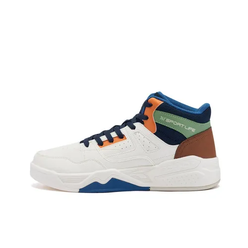 361° Mid-Top Skateboard Shoes Men's Feather White