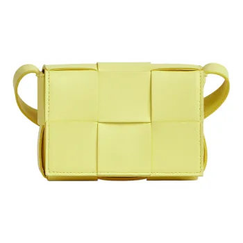 Bottega Veneta CASSETTE Sheepskin Pillow Bag Shoulder Bag Crossbody Bag Mini Women's Bright Yellow