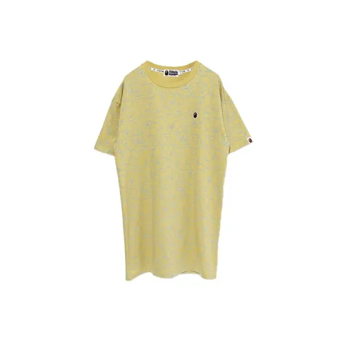 A BATHING APE Short-Sleeved Dresses Women's Yellow