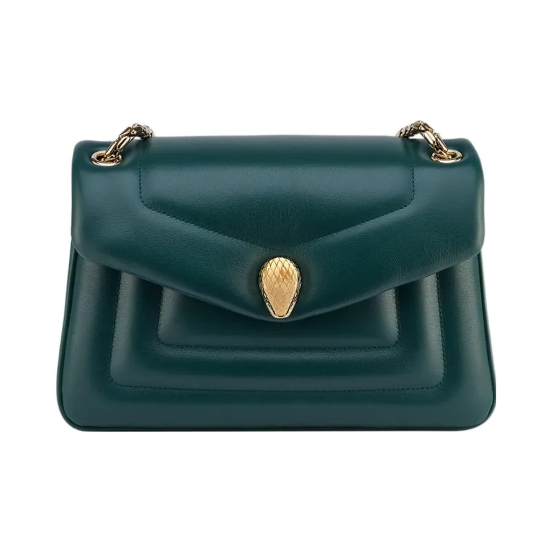 BVLGARI Serpenti Reverse Calfskin Chain Bag, Shoulder Bag, Crossbody Bag Women's-1