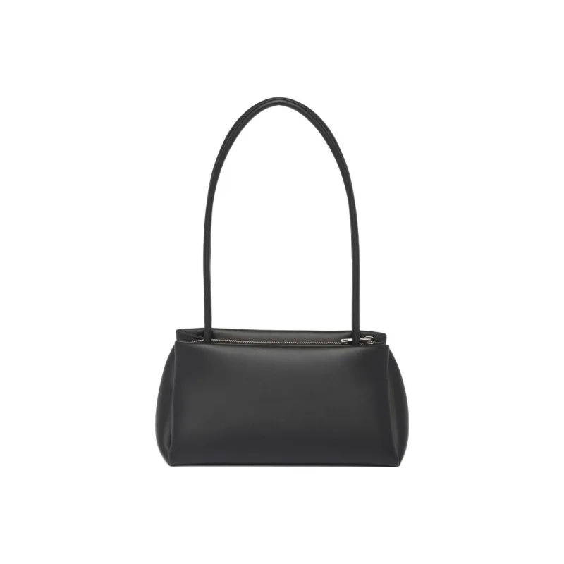 PRADA Hobo Leather Tote Bag Shopping Bag Handbag Small Size Women's Black-1