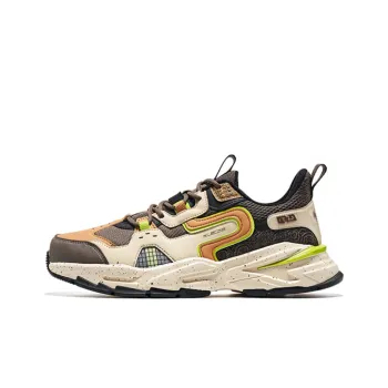 Erke Low Top Running Shoes Men's Brown Green