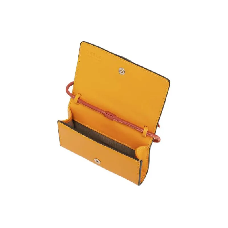 Furla Allegra Roman Calfskin With King Calfskin Shoulder Bag Crossbody Bag Mini Women's Yellow-1