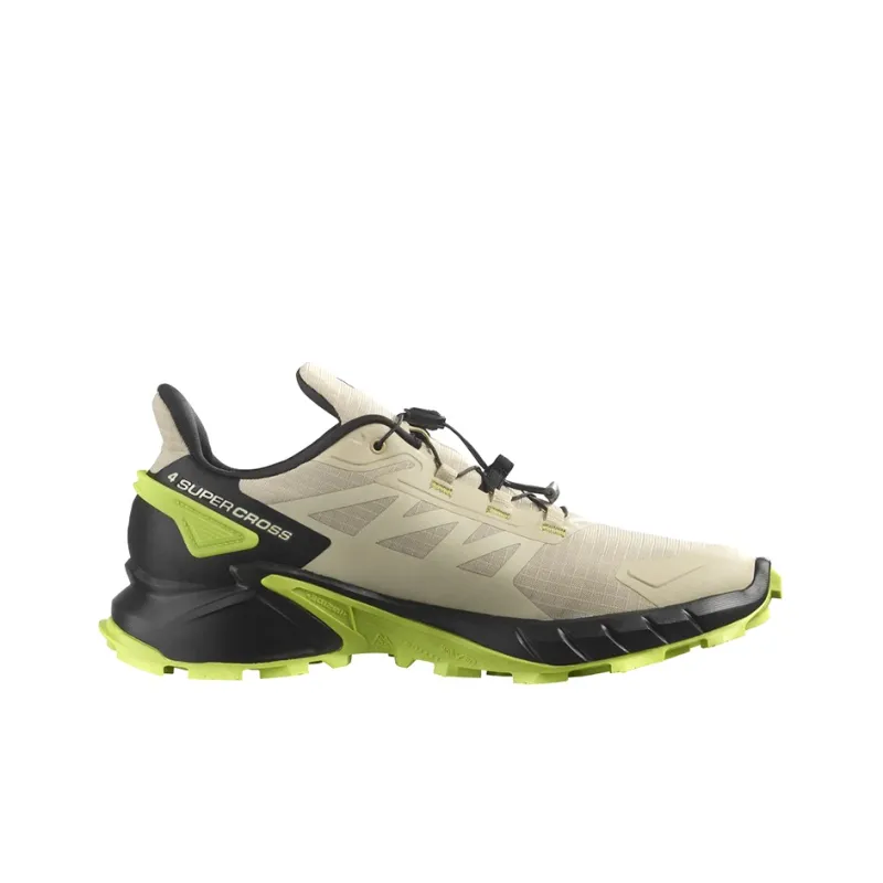 SALOMON Supercross 4 Abrasion Resistant Low Top Mountaineering Hiking Shoes Men's Beige Black-1
