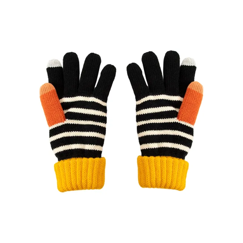 BAIJUAN Acrylic Knit Gloves Unisex Ecru-1