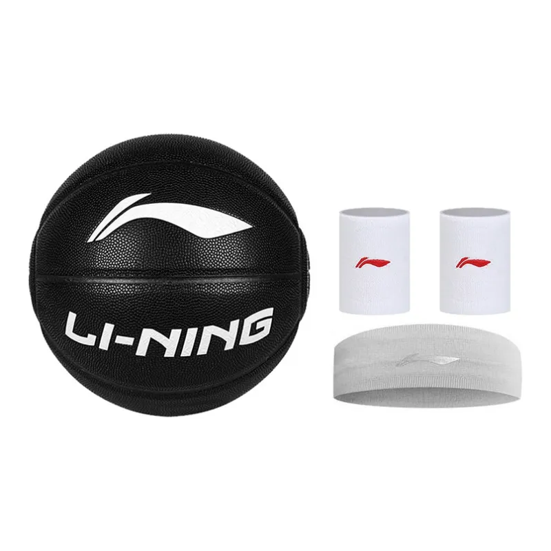 LiNing Badfive PU Basketball Black Size 7 Ball Training Competition Unisex-24