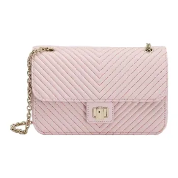 Furla Pop Star Nappa Lambskin Shoulder Bag Crossbody Bag Small Size Women's Light Pink