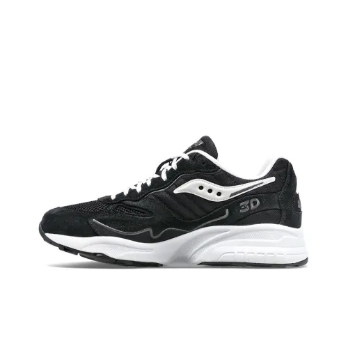 saucony 3D Grid Hurricane Black White