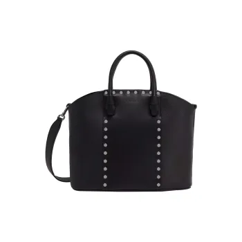 Furla Miastella Calfskin Tote Bag Shopping Bag Shoulder Bag Handbag Large Size Women's Black