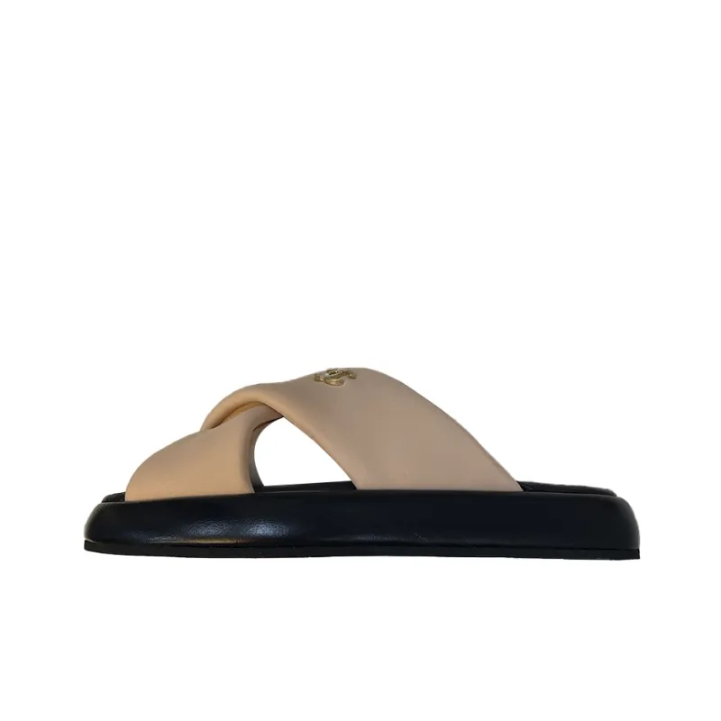 CHANEL Slide Slippers Women's Beige-0