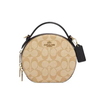 COACH Canteen Artificial Leather Handbags Shoulder Bag Crossbody Bag Women's Monogram Khaki
