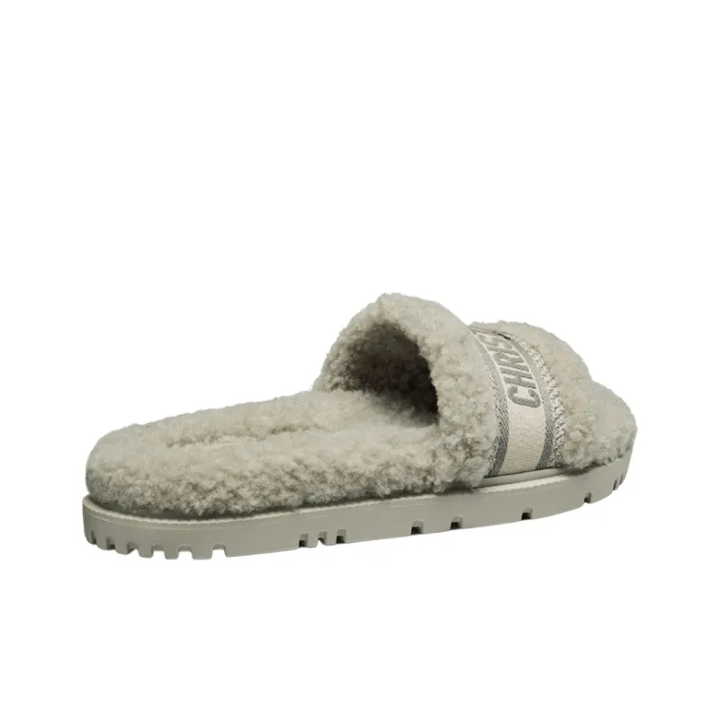 DIOR Dway Slide Slippers Women's Gray Green-3
