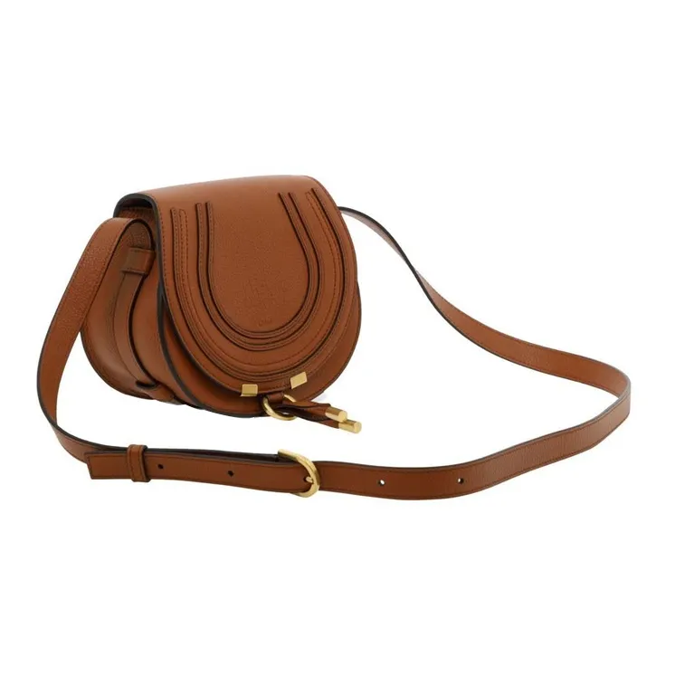 Chloe Calfskin Saddle Bag Shoulder Bag Crossbody Bag Women's Brown-2