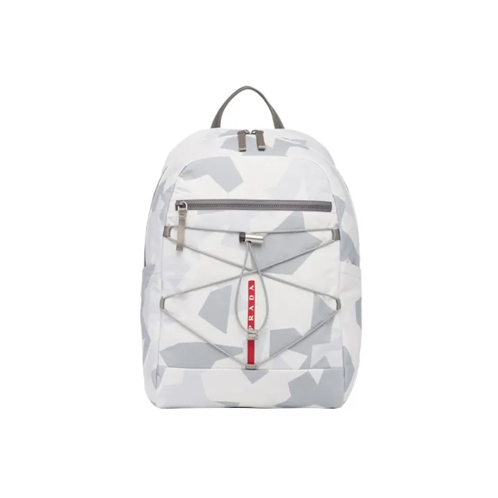 PRADA Nylon Backpack Regular Men's Marble Gray-0