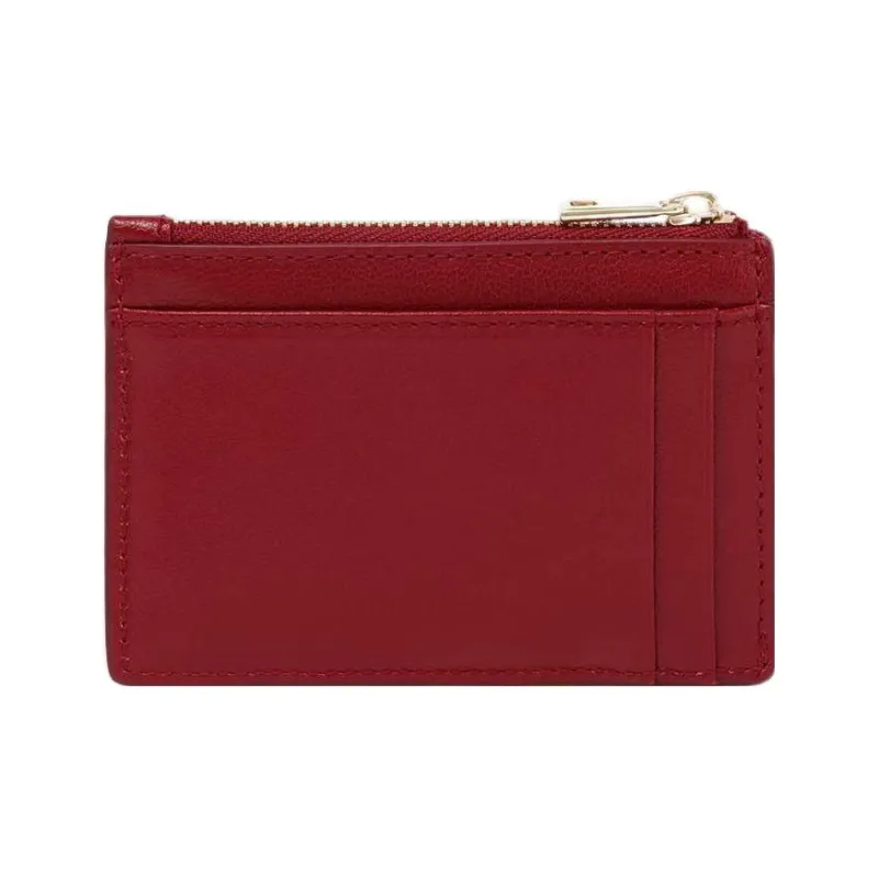 Furla My Joy Taita Calfskin Document Wallet Card Holders Small Size Women's Cherry Red-1