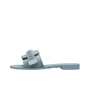 DIOR Diorevolution Rubber Sole Slide Slippers Women's Sky Blue