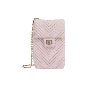 Furla Pop Star Nappa Lambskin Cell Phone Pouch Shoulder Bag Crossbody Bag Mini Women's Light Pink