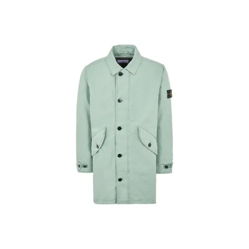 STONE ISLAND Coats Men Sage Green