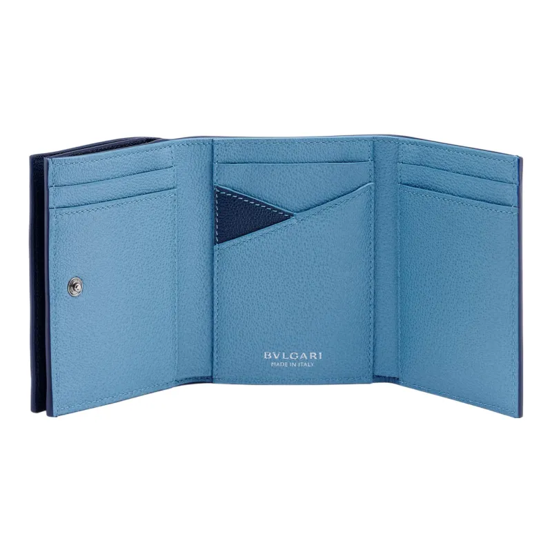BVLGARI Calfskin Card Clip Wallets Men's-2