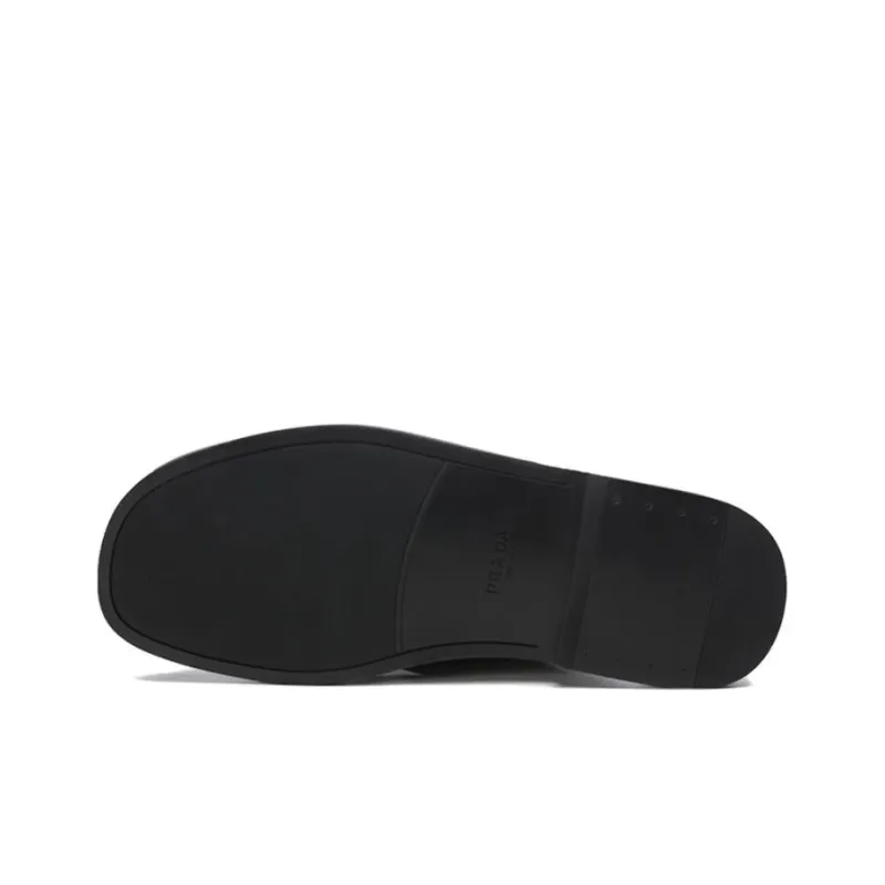 PRADA Brushed finish Crisscross Slides-5