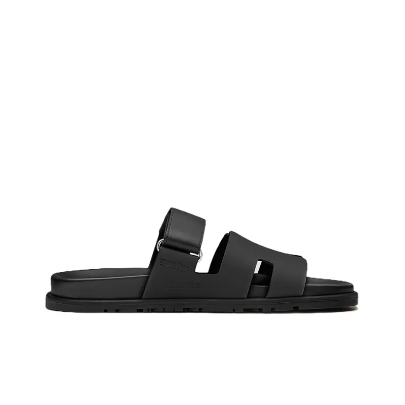 HERMES Chypre Odor Resistant Slide Slippers Men's Black-1