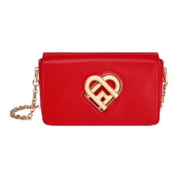 Furla My Joy Taita Calfskin Shoulder Bag Crossbody Bag Mini Women's Bright Red