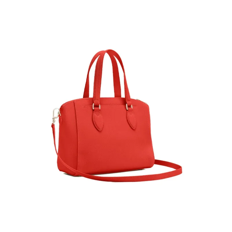 Furla Minerva Calfskin Handbag Shoulder Bag Crossbody Bag Small Size Women's Red-2