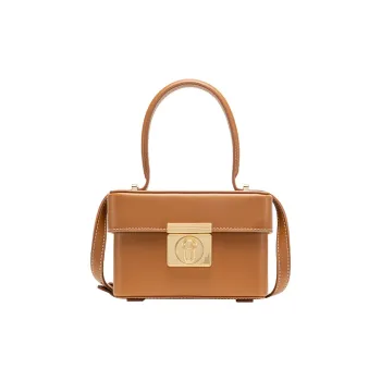 VANESSA HOGAN Cow Leather Box Bag Crossbody Bag Shoulder Bag Handbag Small Size Women's Brown