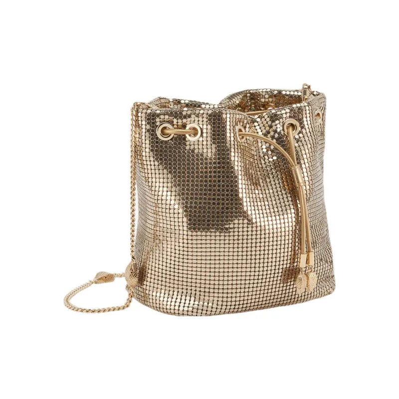 BVLGARI Serpenti Forever Nappa Soft Leather Bucket Bags Crossbody Bag Shoulder Bag Women's Gold-1