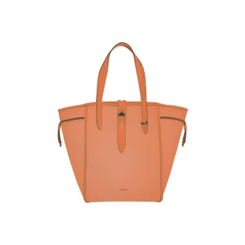 Furla Net Collection &Sorrento Calfskin Tote Bag, Shopping Bag, Handbag, Shoulder Bag Large Size Women's Orange