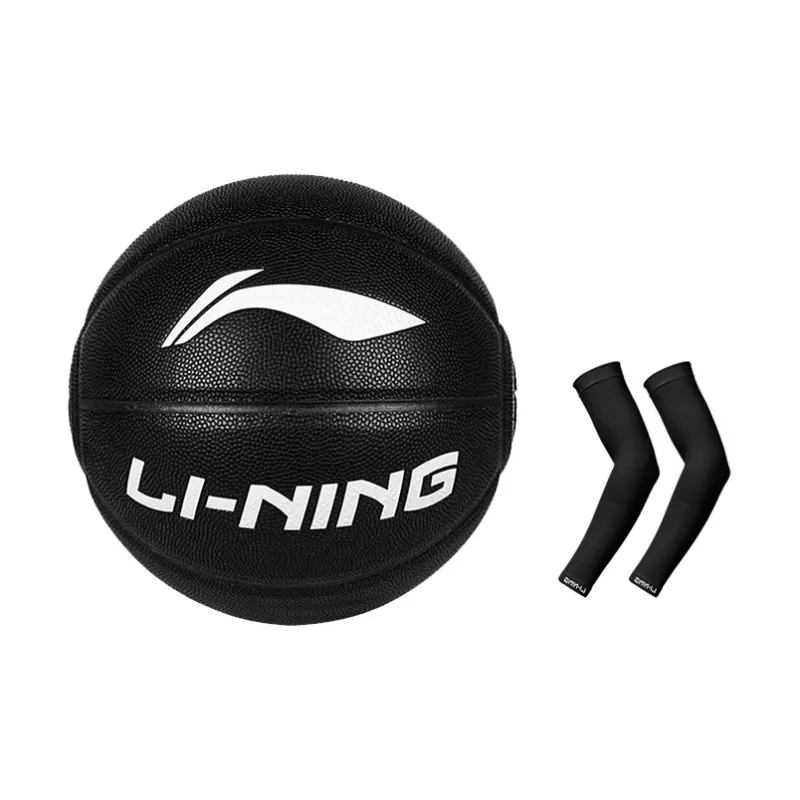 LiNing Badfive PU Basketball Black Size 7 Ball Training Competition Unisex-12