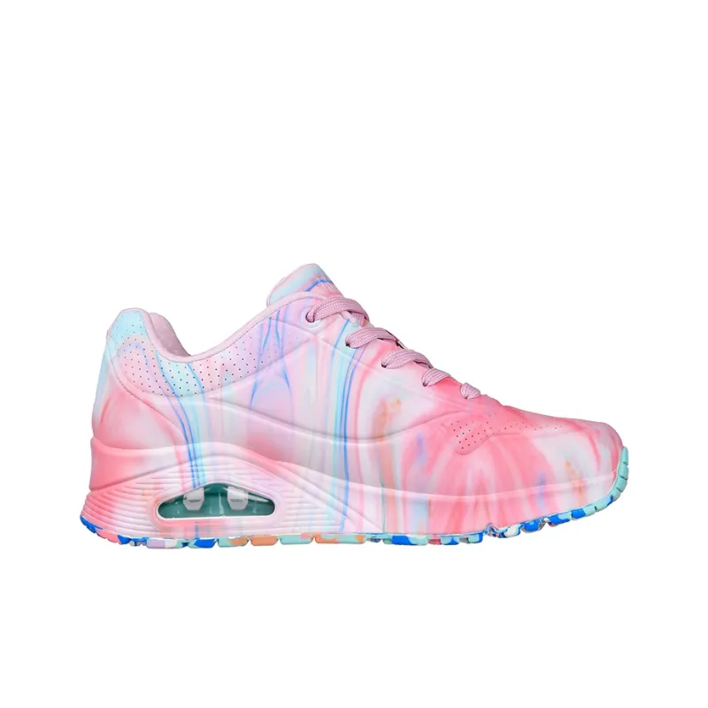 Skechers Uno Cushioning Anti-Slip And Wear-Resistant Low-Top Casual Shoes Pink/Multicolor-1