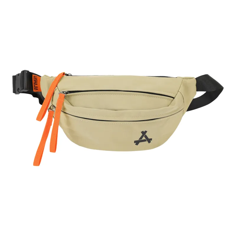 KONADCT Nylon Fabric Crossbody Fanny Pack, Sling Bag Regular Unisex Black/White/Khaki-12