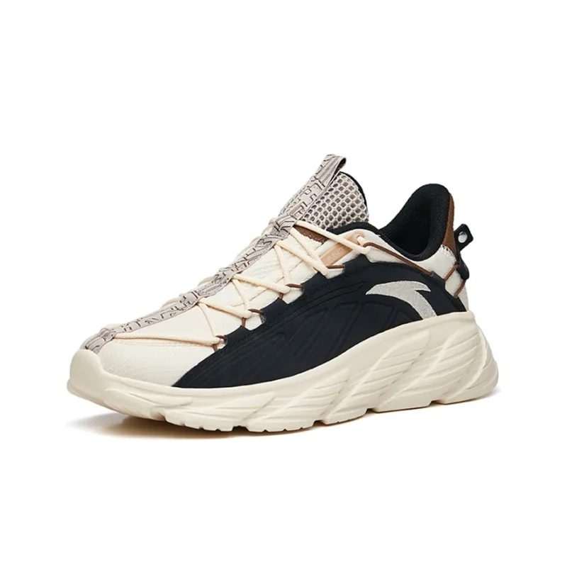 Anta Running Collection Low Top Running Shoes Men's White Black Brown-2
